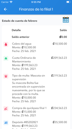 Info de la filial